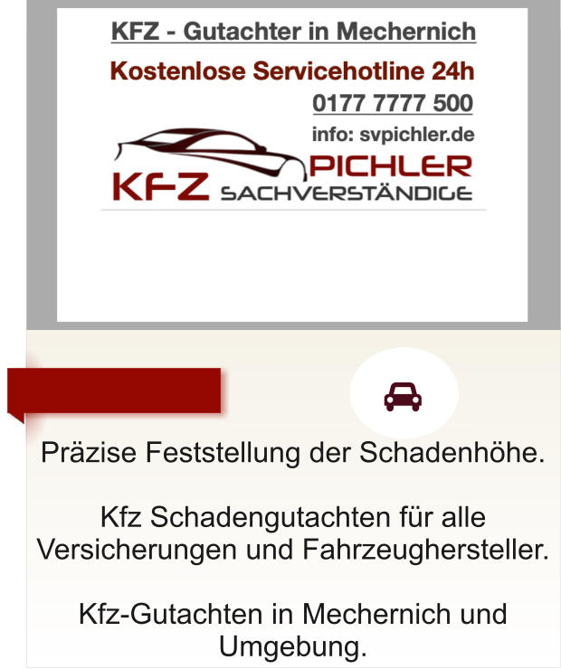 Przise Feststellung der Schadenhhe.  Kfz Schadengutachten fr alle Versicherungen und Fahrzeughersteller.  Kfz-Gutachten in Mechernich und Umgebung.      